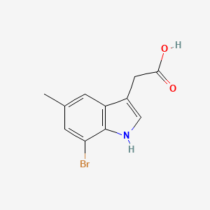 molecular formula C11H10BrNO2 B1449532 2-(7-溴-5-甲基-1H-吲哚-3-基)乙酸 CAS No. 31523-00-9