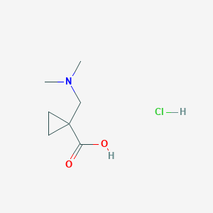 molecular formula C7H14ClNO2 B1449537 1-[(二甲氨基)甲基]环丙烷-1-羧酸盐酸盐 CAS No. 1803603-95-3