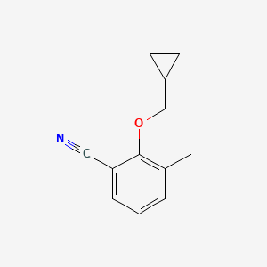 molecular formula C12H13NO B1449543 2-(环丙基甲氧基)-3-甲基苯甲腈 CAS No. 1369941-53-6