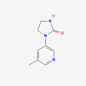 molecular formula C9H11N3O B1449554 1-(5-甲基吡啶-3-基)咪唑烷-2-酮 CAS No. 1696921-12-6