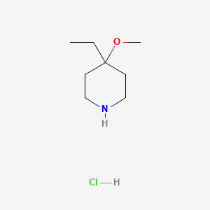 molecular formula C8H18ClNO B1449562 4-Ethyl-4-methoxypiperidine hydrochloride CAS No. 1803587-00-9