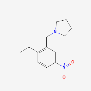 1-[(2-Ethyl-5-nitrophenyl)methyl]pyrrolidine