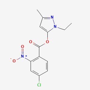 1-Ethyl-3-methyl-1H-pyrazol-5-yl 4-chloro-2-nitrobenzoate