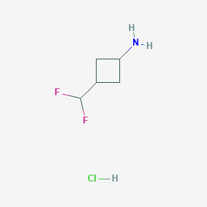 molecular formula C5H10ClF2N B1449579 3-(Difluoromethyl)cyclobutan-1-amine hydrochloride CAS No. 1803586-55-1