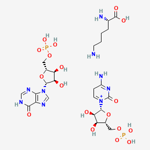 [(2R,3S,4R,5R)-5-(4-amino-2-oxo-5H-pyrimidin-1-ium-1-yl)-3,4-dihydroxyoxolan-2-yl]methyl dihydrogen phosphate;(2S)-2,6-diaminohexanoic acid;[(2R,3S,4R,5R)-3,4-dihydroxy-5-(6-oxo-1H-purin-9-yl)oxolan-2-yl]methyl dihydrogen phosphate