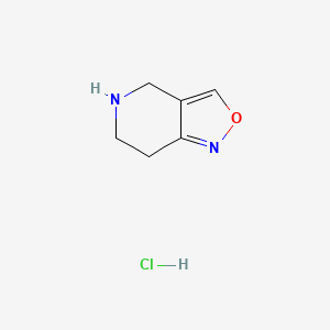 molecular formula C6H9ClN2O B1449581 4,5,6,7-四氢异恶唑并[4,3-c]吡啶盐酸盐 CAS No. 1955493-65-8