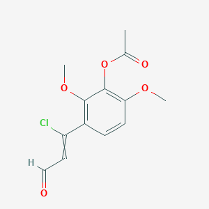 3-(1-Chloro-3-oxoprop-1-en-1-yl)-2,6-dimethoxyphenyl acetate