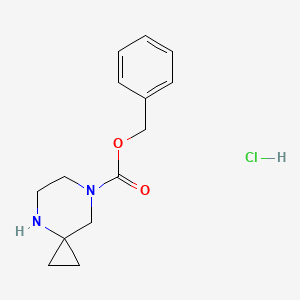molecular formula C14H19ClN2O2 B1449585 Benzyl 4,7-diazaspiro[2.5]octane-7-carboxylate hydrochloride CAS No. 1630807-17-8