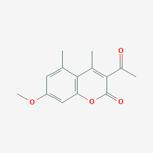 3-Acetyl-7-methoxy-4,5-dimethyl-2H-1-benzopyran-2-one