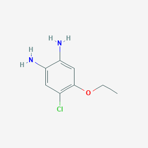 molecular formula C8H11ClN2O B14495865 4-Chloro-5-ethoxybenzene-1,2-diamine CAS No. 64617-65-8