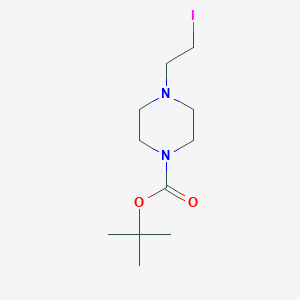 molecular formula C11H21IN2O2 B1449588 叔丁基 4-(2-碘乙基)哌嗪-1-羧酸酯 CAS No. 1345012-35-2