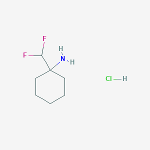 molecular formula C7H14ClF2N B1449590 1-(二氟甲基)环己-1-胺盐酸盐 CAS No. 1803592-79-1