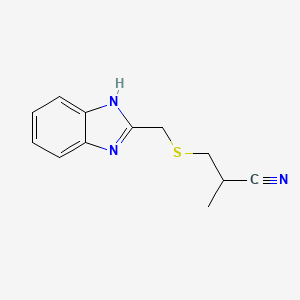 Propanenitrile, 3-[(1H-benzimidazol-2-ylmethyl)thio]-2-methyl-