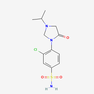 3-Chloro-4-(3-(1-methylethyl)-5-oxo-1-imidazolidinyl)benzenesulfonamide