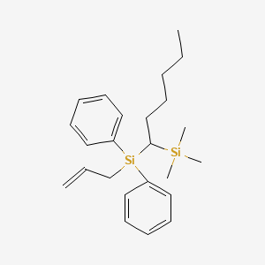 Diphenyl(prop-2-EN-1-YL)[1-(trimethylsilyl)hexyl]silane