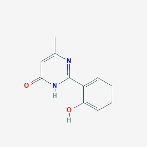 molecular formula C11H10N2O2 B1449611 2-(2-羟基苯基)-6-甲基-4-嘧啶醇 CAS No. 76467-22-6