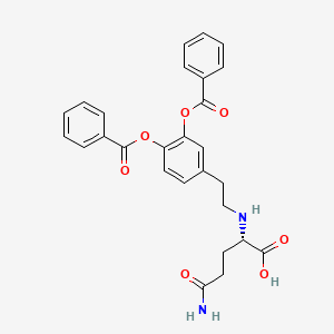 N~2~-{2-[3,4-Bis(benzoyloxy)phenyl]ethyl}-L-glutamine