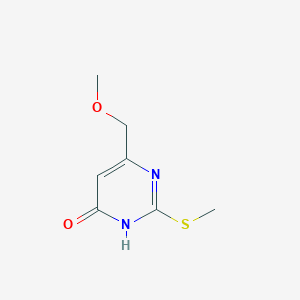 molecular formula C7H10N2O2S B1449612 6-(甲氧基甲基)-2-(甲硫基)嘧啶-4(3H)-酮 CAS No. 68087-13-8