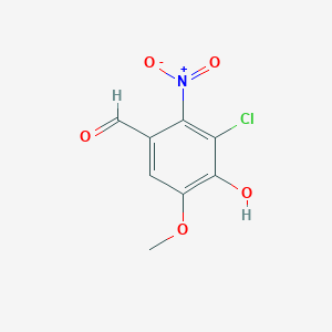 3-Chloro-4-hydroxy-5-methoxy-2-nitrobenzaldehyde