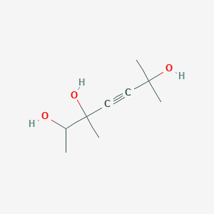 molecular formula C9H16O3 B14496170 3,6-Dimethylhept-4-yne-2,3,6-triol CAS No. 65213-10-7