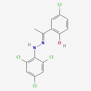 molecular formula C14H10Cl4N2O B1449623 1-(5-氯-2-羟基苯基)乙酮(2,4,6-三氯苯基)腙 CAS No. 219315-22-7