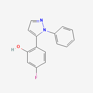 B1449625 5-Fluoro-2-(1-phenyl-1H-pyrazol-5-yl)phenol CAS No. 876950-40-2