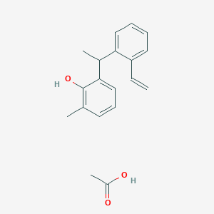 Acetic acid;2-[1-(2-ethenylphenyl)ethyl]-6-methylphenol