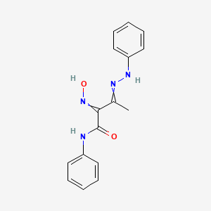 molecular formula C16H16N4O2 B1449629 丁酰胺, 2-(羟亚氨基)-N-苯基-3-(2-苯肼亚基)- CAS No. 6030-06-4