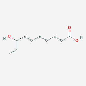 molecular formula C10H14O3 B14496300 8-Hydroxydeca-2,4,6-trienoic acid CAS No. 63436-34-0