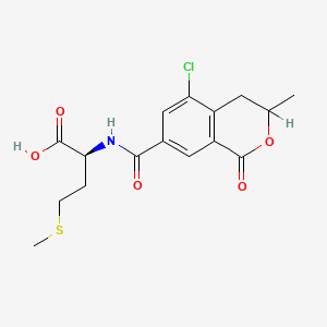 L-Methionine, N-((5-chloro-3,4-dihydro-3-methyl-1-oxo-1H-2-benzopyran-7-yl)carbonyl)-