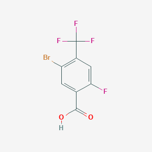 molecular formula C8H3BrF4O2 B1449636 5-溴-2-氟-4-(三氟甲基)苯甲酸 CAS No. 1699741-92-8