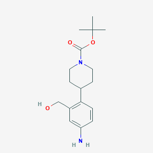 molecular formula C17H26N2O3 B1449646 4-(4-氨基-2-(羟甲基)苯基)哌啶-1-羧酸叔丁酯 CAS No. 1799563-79-3