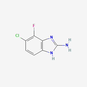 molecular formula C7H5ClFN3 B1449647 5-氯-4-氟-1H-苯并[d]咪唑-2-胺 CAS No. 1388060-05-6