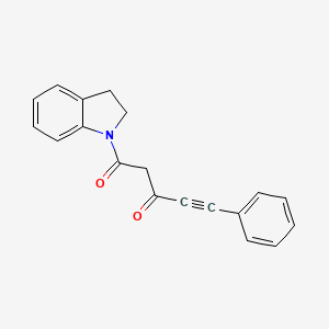 1-(2,3-Dihydro-1H-indol-1-yl)-5-phenylpent-4-yne-1,3-dione