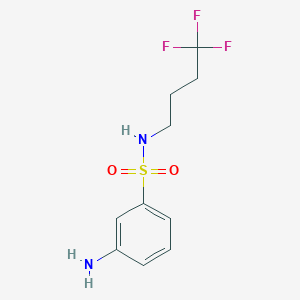 molecular formula C10H13F3N2O2S B1449655 3-氨基-N-(4,4,4-三氟丁基)苯-1-磺酰胺 CAS No. 1550544-20-1