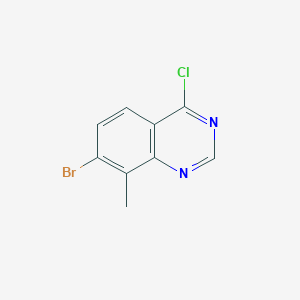 molecular formula C9H6BrClN2 B1449662 7-溴-4-氯-8-甲基喹唑啉 CAS No. 1592956-60-9
