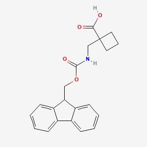 molecular formula C21H21NO4 B1449666 1-[(Fmoc-氨基)甲基]环丁烷羧酸 CAS No. 1550436-68-4