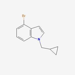 molecular formula C12H12BrN B1449673 4-溴-1-(环丙基甲基)-1H-吲哚 CAS No. 1602947-66-9