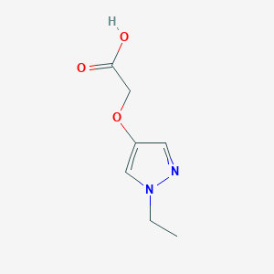 B1449676 (1-Ethyl-1H-pyrazol-4-yloxy)-acetic acid CAS No. 1592704-22-7