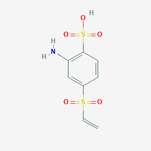 molecular formula C8H9NO5S2 B14496778 2-Amino-4-(ethenesulfonyl)benzene-1-sulfonic acid CAS No. 63240-33-5