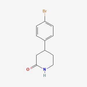 molecular formula C11H12BrNO B1449678 4-(4-溴苯基)哌啶-2-酮 CAS No. 1893051-68-7