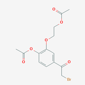 2-[2-(Acetyloxy)-5-(bromoacetyl)phenoxy]ethyl acetate