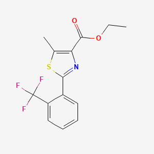 B1449686 Ethyl 5-methyl-2-(2-(trifluoromethyl)phenyl)thiazole-4-carboxylate CAS No. 1770676-45-3