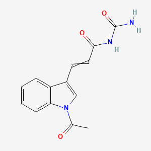 3-(1-Acetyl-1H-indol-3-yl)-N-carbamoylprop-2-enamide