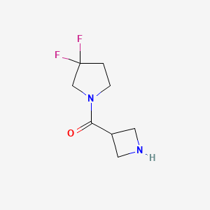 molecular formula C8H12F2N2O B1449688 Azetidin-3-yl(3,3-difluoropyrrolidin-1-yl)methanone CAS No. 1681019-88-4