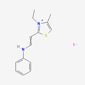 2-(2-Anilinoethenyl)-3-ethyl-4-methyl-1,3-thiazol-3-ium iodide