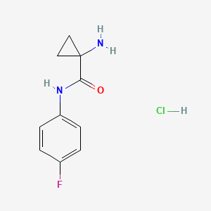 molecular formula C10H12ClFN2O B1449693 1-氨基-N-(4-氟苯基)环丙烷-1-甲酰胺盐酸盐 CAS No. 1803600-13-6