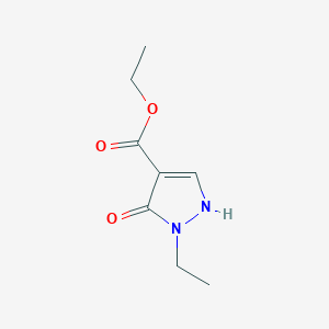 molecular formula C8H12N2O3 B1449697 1-乙基-5-羟基-1H-吡唑-4-羧酸乙酯 CAS No. 1546671-56-0