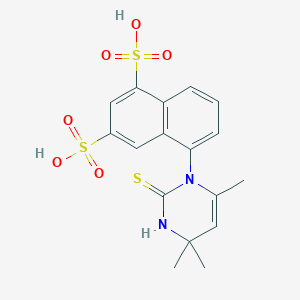 2(1H)-Pyrimidinethione, 3,4-dihydro-1-(2-(6,8-disulfonaphthyl))-4,4,6-trimethyl-