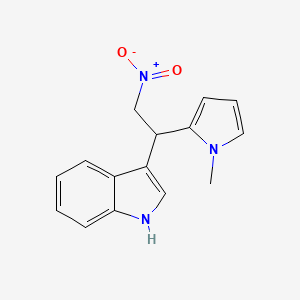 molecular formula C15H15N3O2 B14497063 3-[1-(1-Methyl-1H-pyrrol-2-yl)-2-nitroethyl]-1H-indole CAS No. 64317-86-8